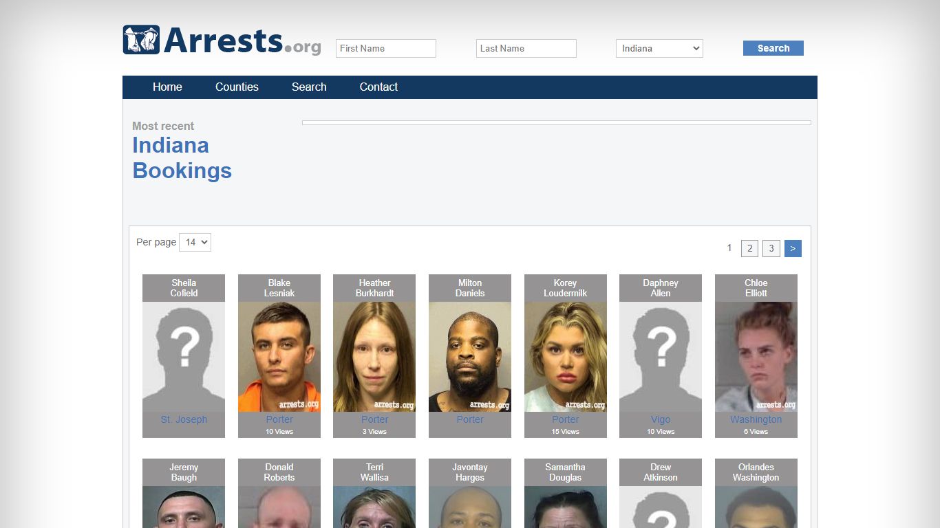 Indiana Arrests and Inmate Search